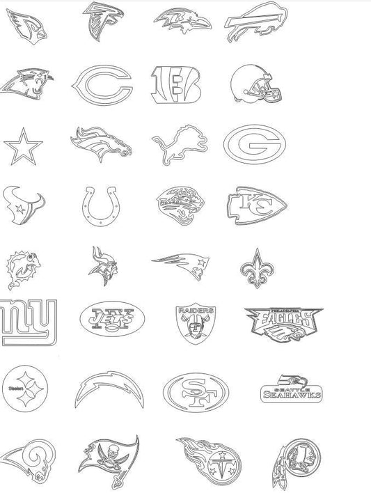 Engraved NFL Team Logo Keychain | Football Fan Gift