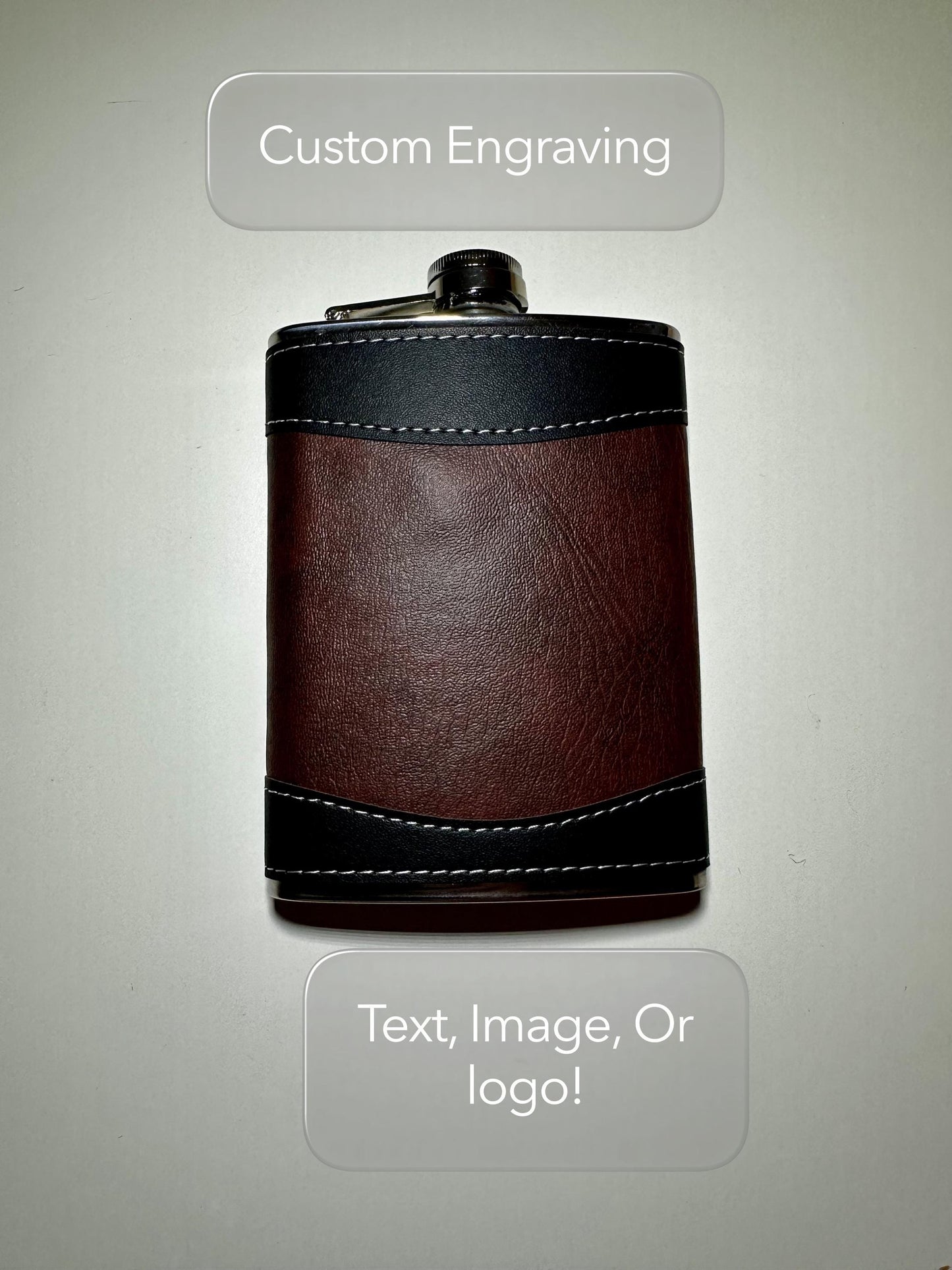 Personalized Leather Flask | Engraved Gift for Him