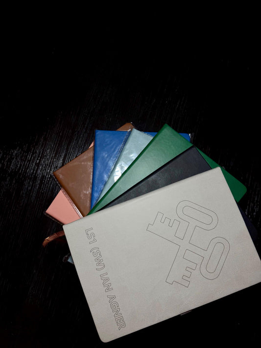 Personalized US Military Journal: Laser Engraved Notebook. Navy/Marines/Army/Air Force/Space Force/Coast Guard