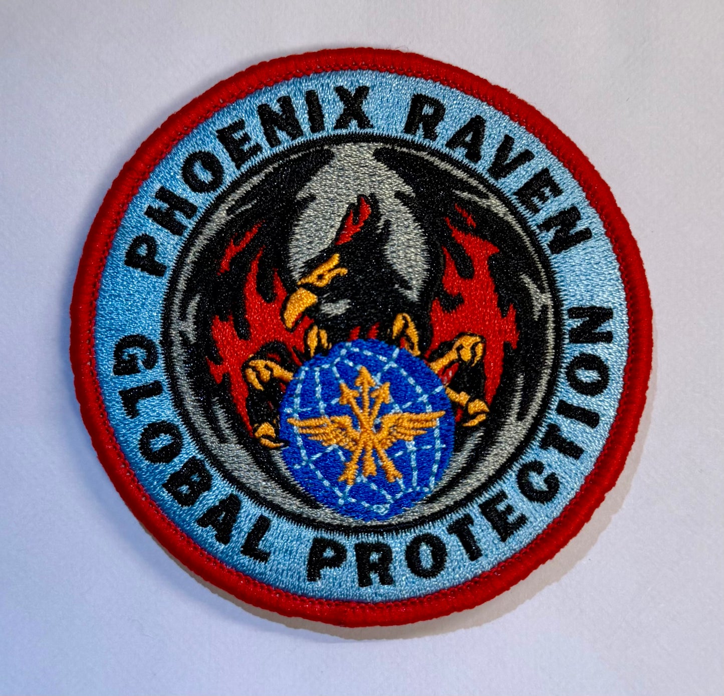 Phoenix Raven Embroidered Patch - 3in Full Color - Velcro Backing