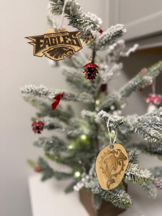 Engraved NFL Team Logo Ornament | Football Fan Gift