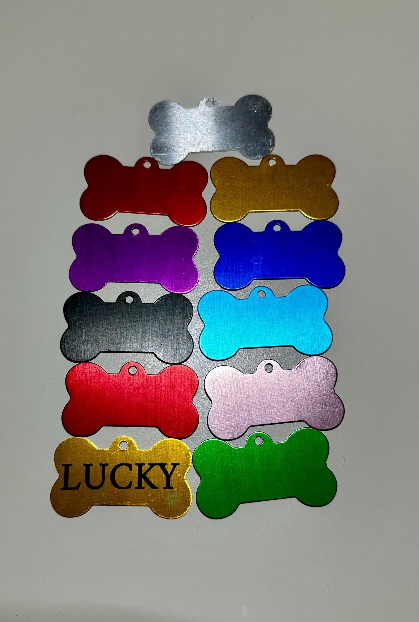 Personalized Laser Engraved Pet Tag: Custom Bone Tag